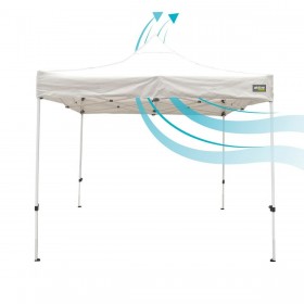 Gazebo Aktive Pieghevole Altezza regolabile Acciaio Poliestere 420D Oxford Bianco 300 x 320 x 300 cm