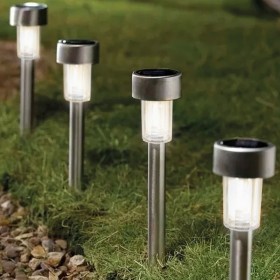 Picchetto solare da giardino Aktive Plastica 5,5 x 36 x 5,5 cm (24 Unità)