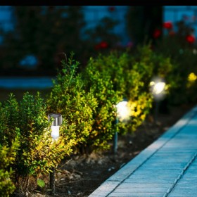 Picchetto solare da giardino Aktive Plastica 5,5 x 36 x 5,5 cm (24 Unità)