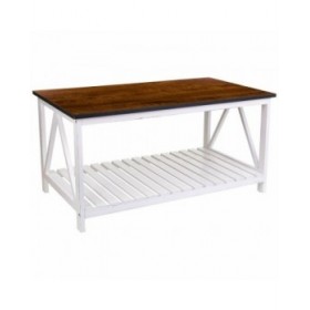 Tavolino da Caffè Alexandra House Living Bianco Legno di paulownia Legno MDF 53 x 46 x 92 cm