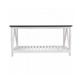 Tavolino da Caffè Alexandra House Living Bianco Legno di paulownia Legno MDF 53 x 46 x 92 cm