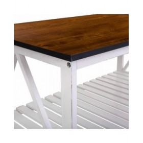 Tavolino da Caffè Alexandra House Living Bianco Legno di paulownia Legno MDF 53 x 46 x 92 cm