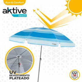 Ombrellone Aktive Azzurro Poliestere 200 x 194,5 x 200 cm (6 Unità)
