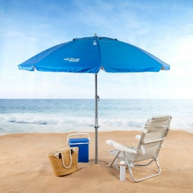 Ombrellone Aktive Azzurro Poliestere Alluminio 200 x 205 x 200 cm (6 Unità)