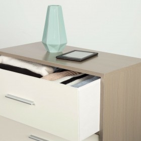 Cassettiera Max Home Bianco Grigio Moderno 58 x 112 x 30 cm