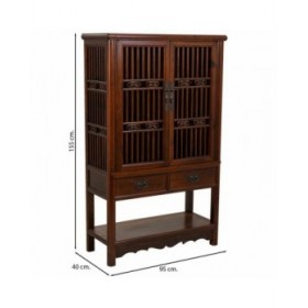 Armadio Alexandra House Living Marrone Legno Legno di olmo 40 x 155 x 95 cm
