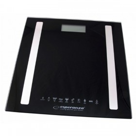 Bilancia Digitale da Bagno Esperanza EBS016K Nero Vetro Vetro Temperato Vetro temperato 180 kg (1 Pezzi)