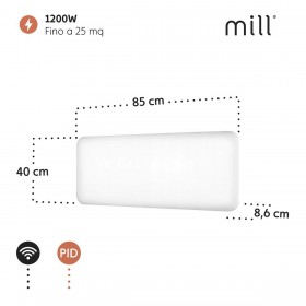 Riscaldamento Mill PA1200WIFI3 Bianco 1200 W
