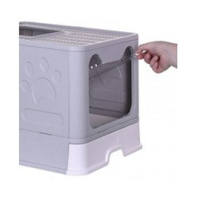 Lettiera per Gatti Diamentiq Yoko Bianco Grigio Plastica
