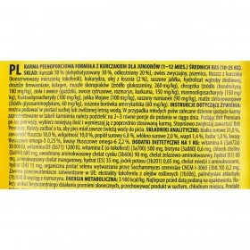 Io penso Brit Premium By Nature Junior M Cucciolo/Junior Pollo 15 kg