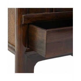 Armadio Alexandra House Living Marrone Rattan MDF Legno di olmo 40 x 130 x 100 cm