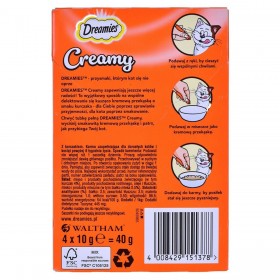 Spuntino per Cat Dreamies Creamy 4 x 10 g Pollo