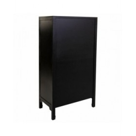 Armadio Alexandra House Living Nero Rattan Legno di abete Legno MDF 40 x 135 x 70 cm