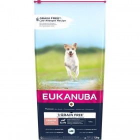 mangime Eukanuba Grain Free Senior small/medium breed Anziano Pesce 12 kg