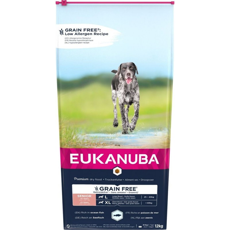 mangime Eukanuba Grain Free Senior large/giant breed Anziano Pesce 12 kg
