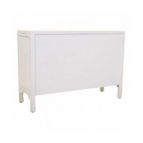 Credenza Alexandra House Living Bianco Rattan Legno di abete 36 x 73 x 106 cm