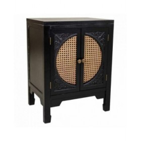 Comodino Alexandra House Living Nero 36 x 65 x 50 cm