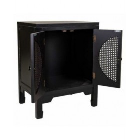 Comodino Alexandra House Living Nero 36 x 65 x 50 cm