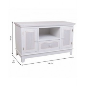 Cassettiera Alexandra House Living Bianco Legno MDF 42 x 60 x 100 cm