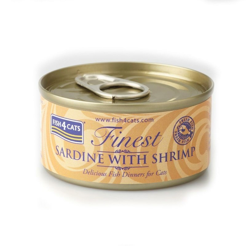 Cibo per gatti FISH4DOGS FISH4CATS Sardine with shrimp Pesce 70 g