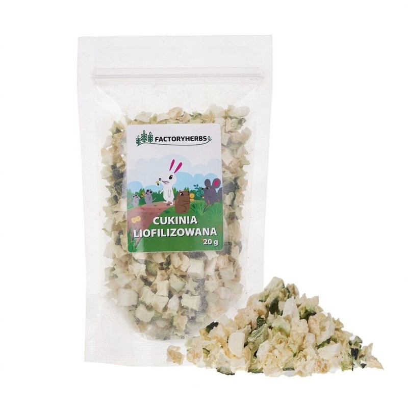 Mangime per Conigli Factoryherbs Freeze-dried zucchini Cincillà Cavia Criceto Ratto Mouse Roditori Uccelli