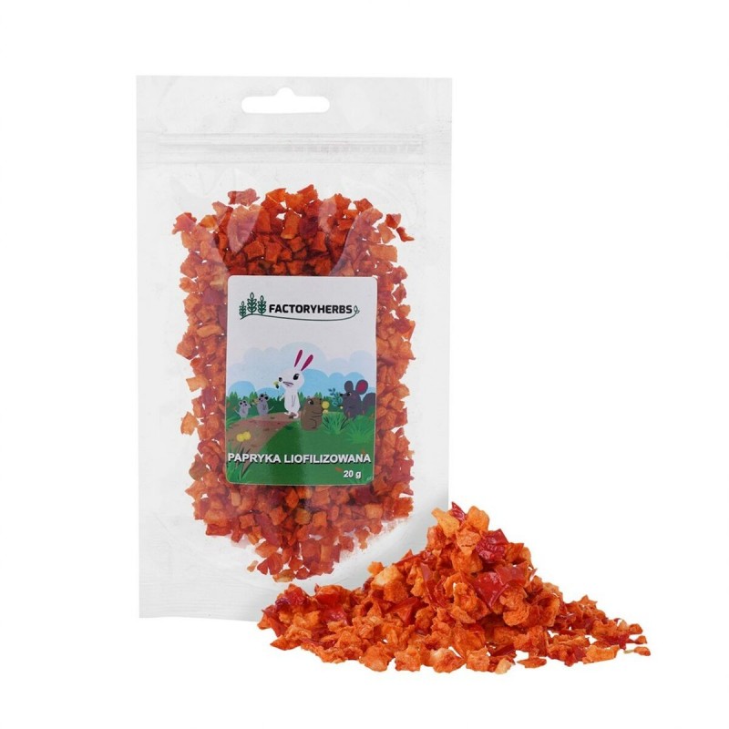 Mangime per Conigli Factoryherbs Freeze-dried peppers Cincillà Cavia Criceto Ratto Mouse Roditori Uccelli