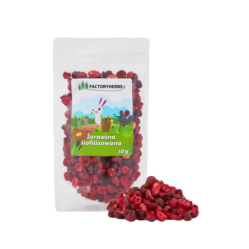 Mangime per Conigli Factoryherbs Freeze-dried cranberries Cincillà Cavia Criceto Ratto Mouse Roditori Uccelli