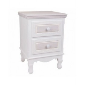 Comodino Alexandra House Living Bianco 33 x 53 x 37 cm