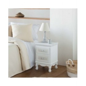 Comodino Alexandra House Living Bianco 33 x 53 x 37 cm