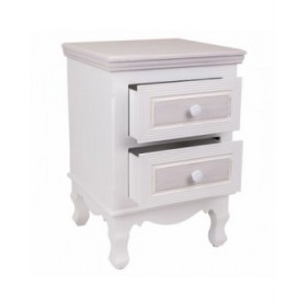 Comodino Alexandra House Living Bianco 33 x 53 x 37 cm
