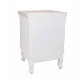 Comodino Alexandra House Living Bianco 33 x 53 x 37 cm