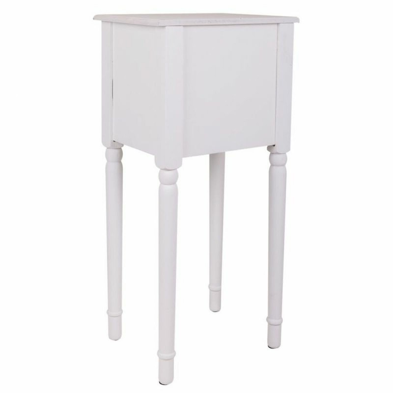 Comodino Alexandra House Living Bianco 26 x 72 x 33 cm
