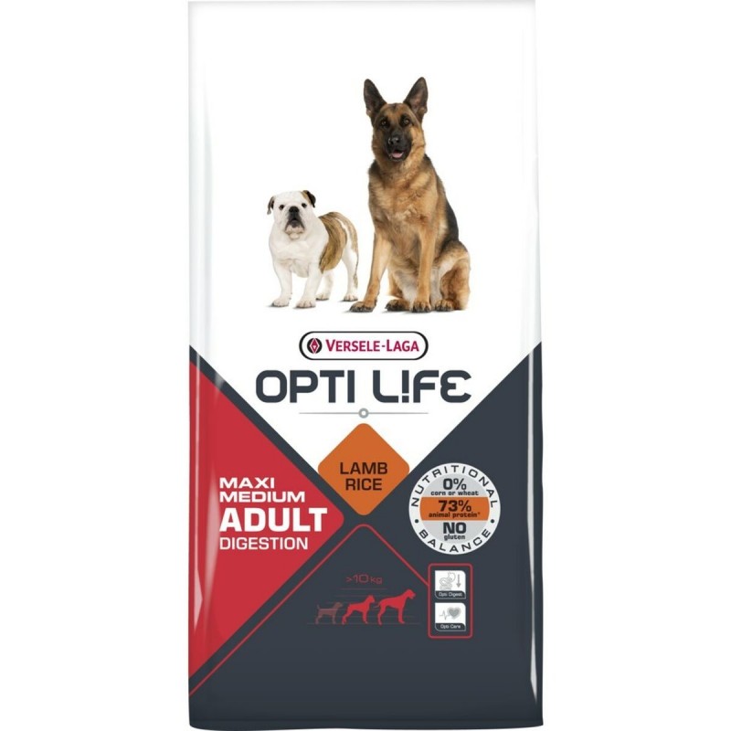 mangime Versele-Laga Adult Digestion Medium & Maxi Adulto Agnello 12,5 Kg