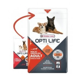 mangime Versele-Laga Adult Digestion Medium & Maxi Adulto Agnello 12,5 Kg
