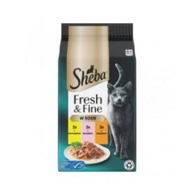Cibo per gatti Sheba Fresh & Fine Meat Dishes in Sauce 6 x 50 g