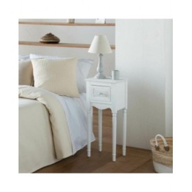 Comodino Alexandra House Living Bianco 26 x 72 x 33 cm