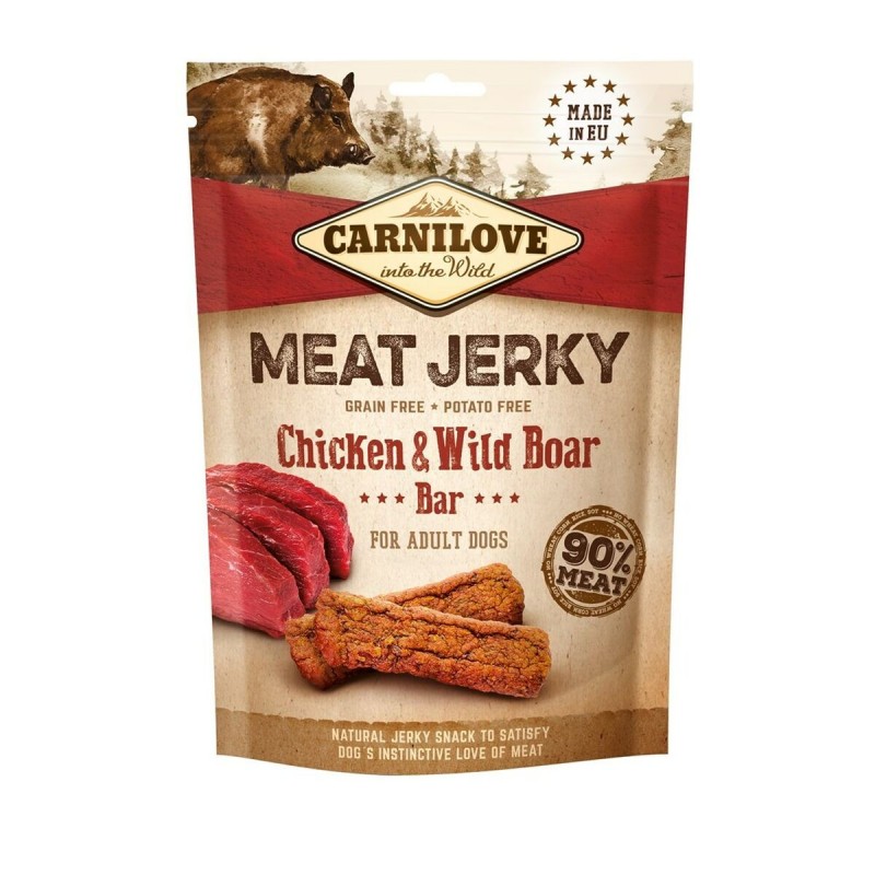 mangime Carnilove MEAT JERKY Adulto Pollo Cinghiale 100 g