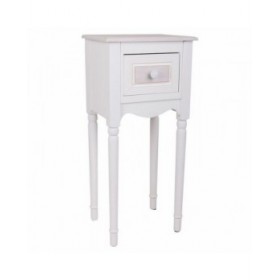 Comodino Alexandra House Living Bianco 26 x 72 x 33 cm