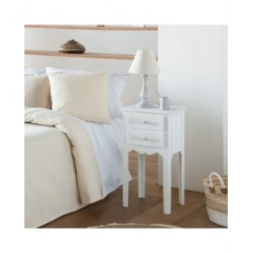 Comodino Alexandra House Living Bianco 28 x 69 x 38 cm