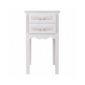 Comodino Alexandra House Living Bianco 28 x 69 x 38 cm