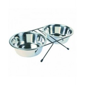 Ciotola per cani Trixie Doppia Acciaio inossidabile 1,8 L