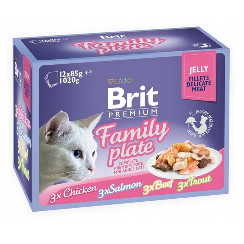 Cibo per gatti Brit Premium Family Plate 12 x 85 g