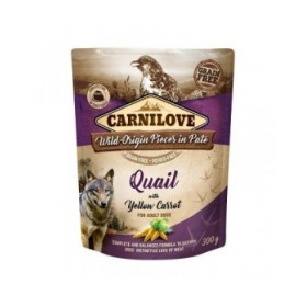 Cibo umido Carnilove Dog Pouch Quail & Yellow carrot 300 g