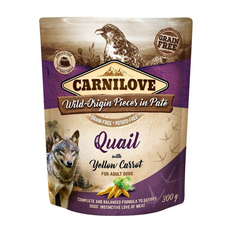 Cibo umido Carnilove Dog Pouch Quail & Yellow carrot 300 g