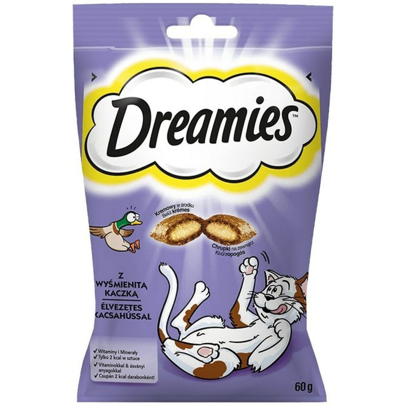 Spuntino per Cat Dreamies Leccornie Anatra 60 L 60 g