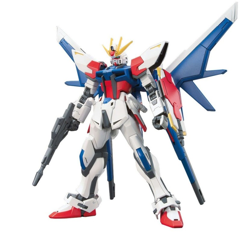 Statuina da Collezione Bandai HGBF 1/144 BUILD STRIKE GUNDAM FLIGHT FULL PACK Plastica (Plastica)