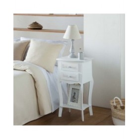 Comodino Alexandra House Living Bianco 31 x 71 x 38 cm