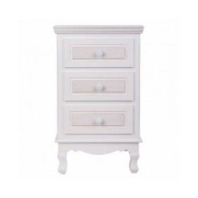 Comodino Alexandra House Living Bianco 33 x 68 x 41 cm