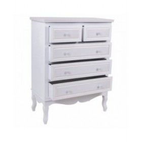 Cassettiera Alexandra House Living Bianco Legno MDF 40 x 105 x 80 cm