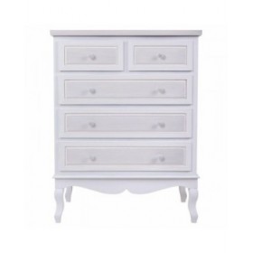 Cassettiera Alexandra House Living Bianco Legno MDF 40 x 105 x 80 cm